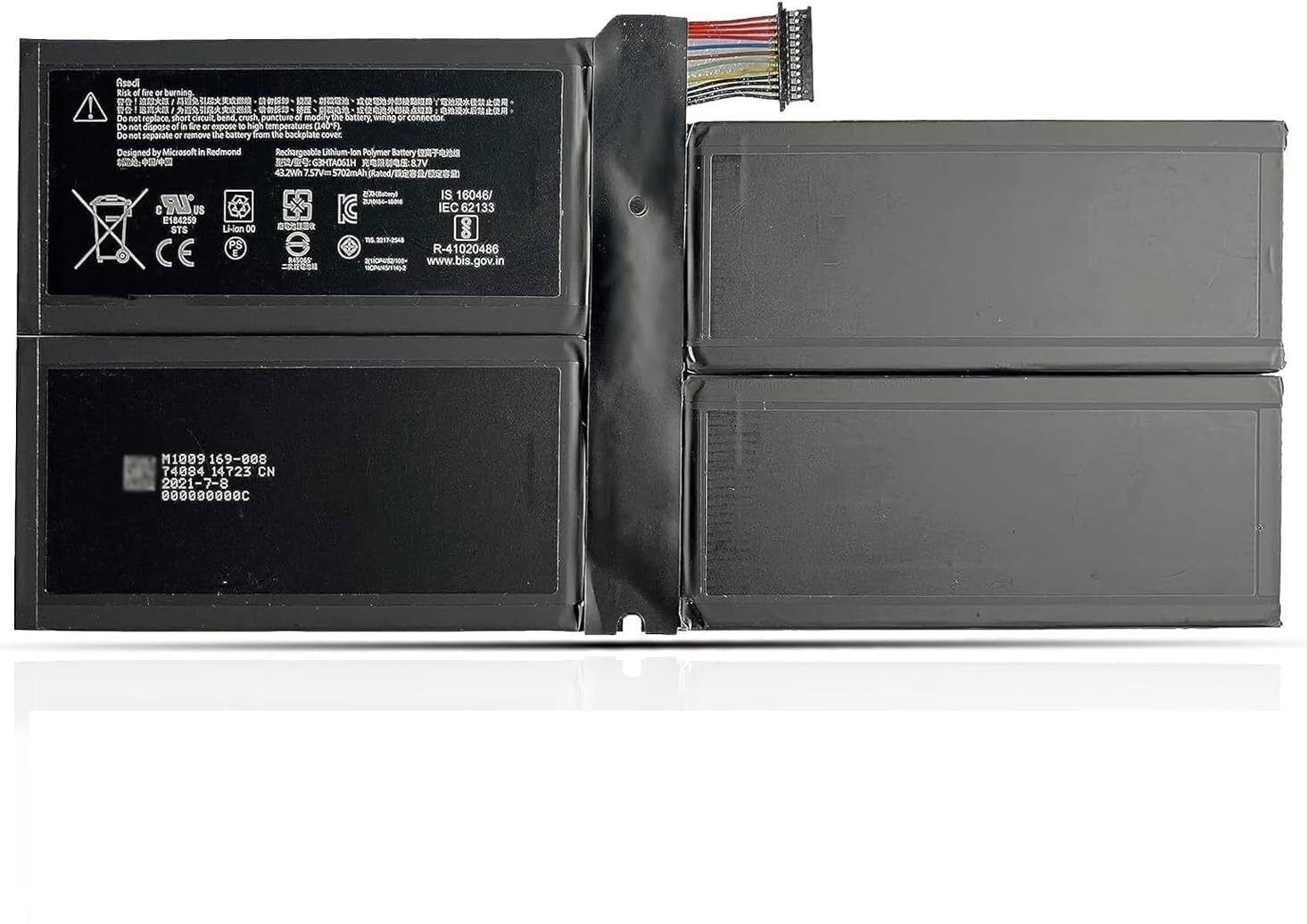 Microsoft Surface Pro 7 1866 | G3HTA061H DYNM03 Replacement Battery [7.57V 5700mAh 43.2Wh] 3 Cell Laptop Battery-picture-34