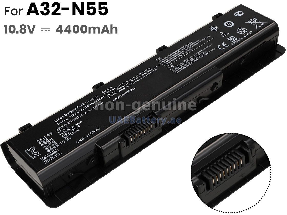 SOLUTIONS-365 A32-N55 Original OEM Compatible Replacement Laptop Battery for ASUS N45, N45S, N45SF, N45SL, N55, N55S, N55SF, N55SL, N75, N75S, N75SF, N75SL, K43, K53, K53E, K53S, K53SV & Compatible Laptop Models | 10.8V 56Wh 5200mAh 6-Cell Li-Ion Rechargeable Laptop Battery 6 Cell Laptop Battery-image-40