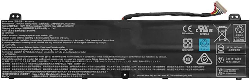 Acer P18JHQ Laptop Battery Compatible with Predator Triton 500 & ConceptD 7 Series (15.2V, 84.36Wh) 4 Cell Laptop Battery-picture-10