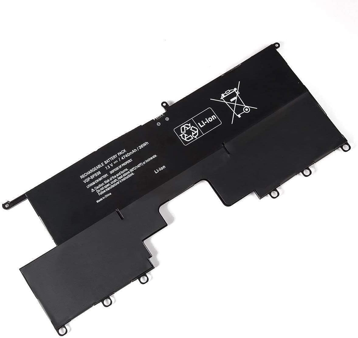SOLUTIONS-365 BPS38 Original OEM Compatible Replacement Laptop Battery for Sony VAIO Pro 11, VAIO Pro 13, SVP112 Series, SVP132 Series & Compatible Laptop Models | 7.5V 36Wh 4690mAh 4-Cell Li-Polymer Rechargeable Battery 6 Cell Laptop Battery-image-7