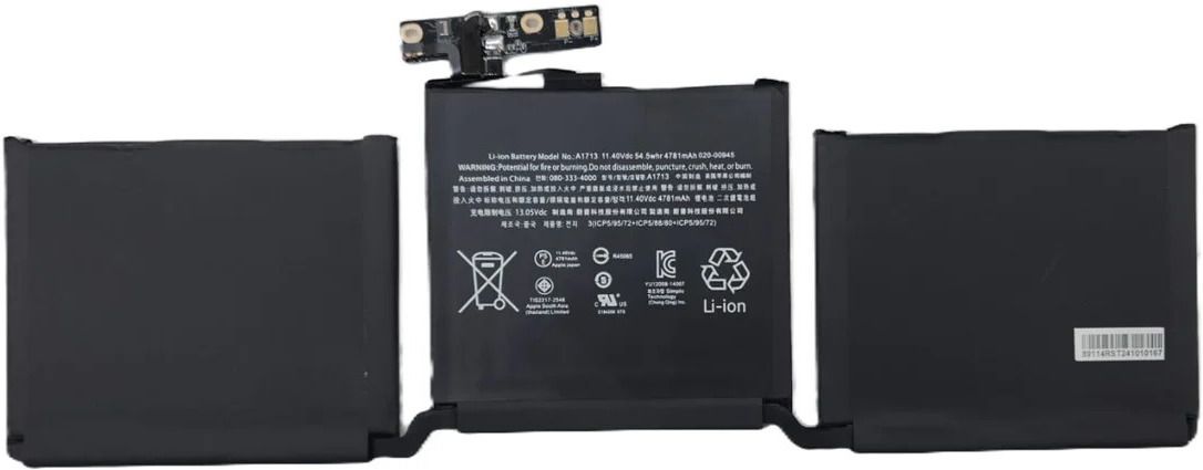 SOLUTIONS-365 A1713 Replacement Battery for Apple MacBook Pro 13" A1708 (Late 2016 - Mid 2017) | 11.4V 54.5Wh Li-Polymer Notebook Battery 3 Cell Laptop Battery-image-9