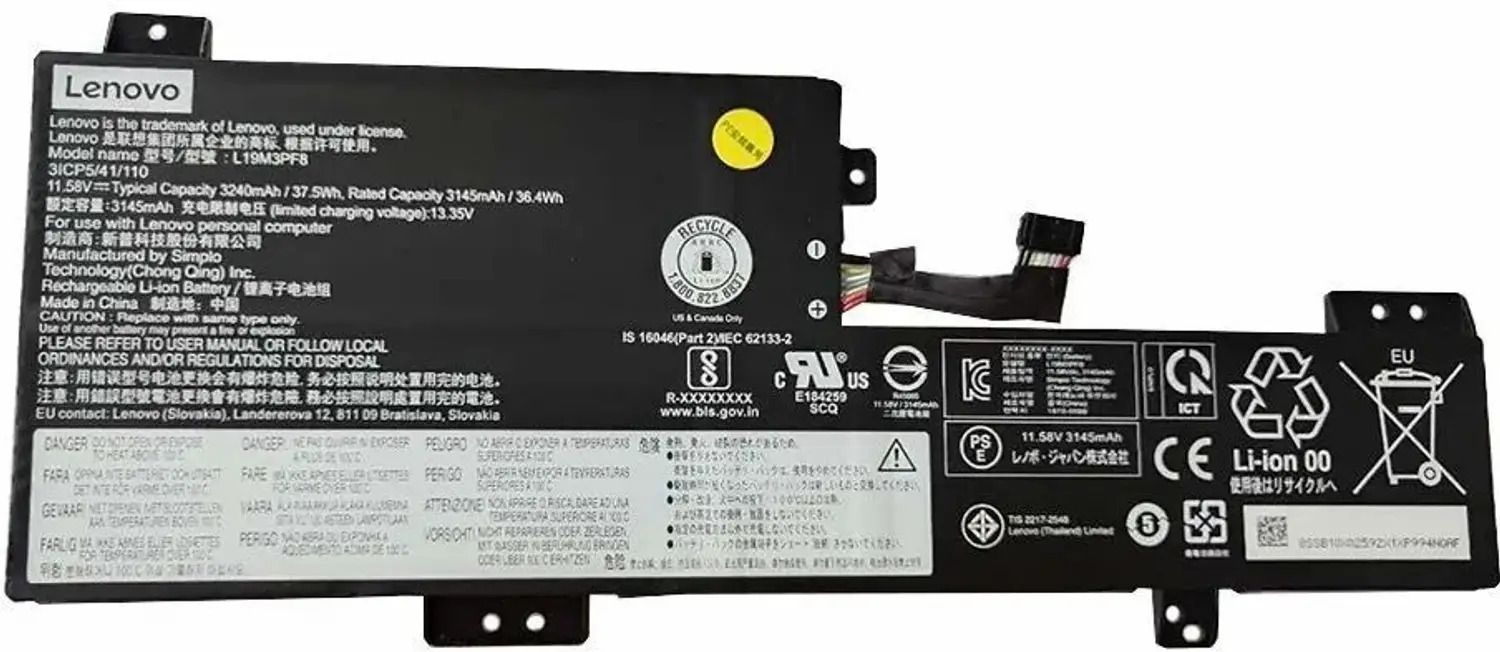Lenovo L19M3PF8 L19C3PF8 Laptop Battery – High-Capacity 3-Cell Rechargeable Lithium-Ion Battery (11.1V / 11.34V, 45Wh) Compatible with IdeaPad 3-14IML05, 3-15IML05, 3-17IML05, 3-14ADA05, 3-15ARE05 3 Cell Laptop Battery-image-42