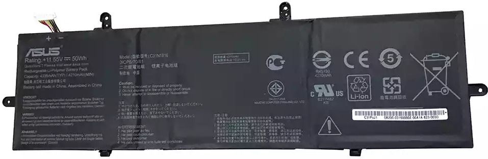 ASUS C31N1816 Laptop Battery Replacement for ZenBook Flip 13 UX362 UX362FA Q326FA Series | 11.55V 50Wh 3-Cell Li-ion Battery 3 Cell Laptop Battery-image-47