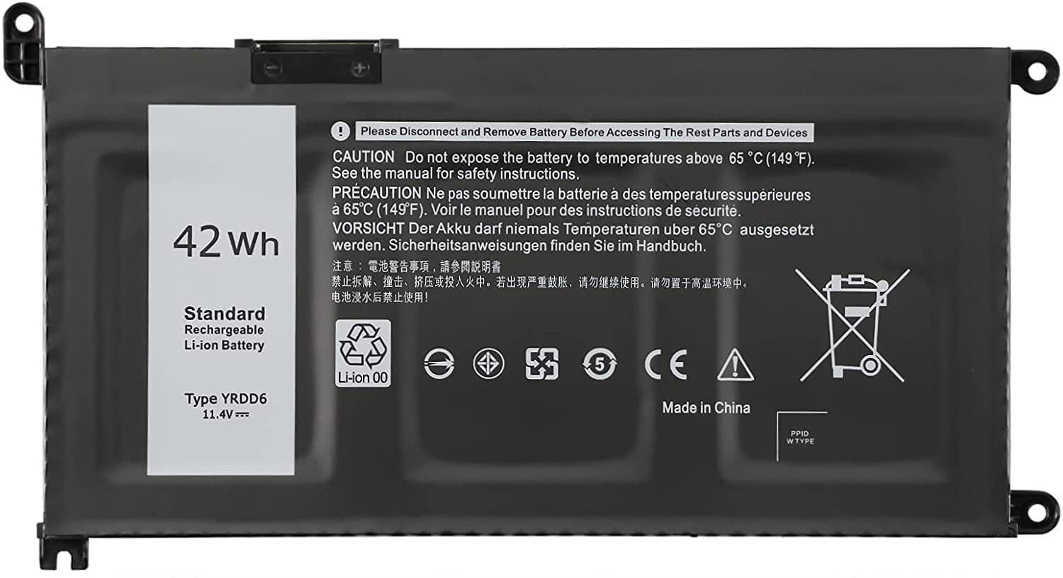 HINDVOLT YRDD6 Battery for Inspiron 3 Cell Laptop Battery-image-25