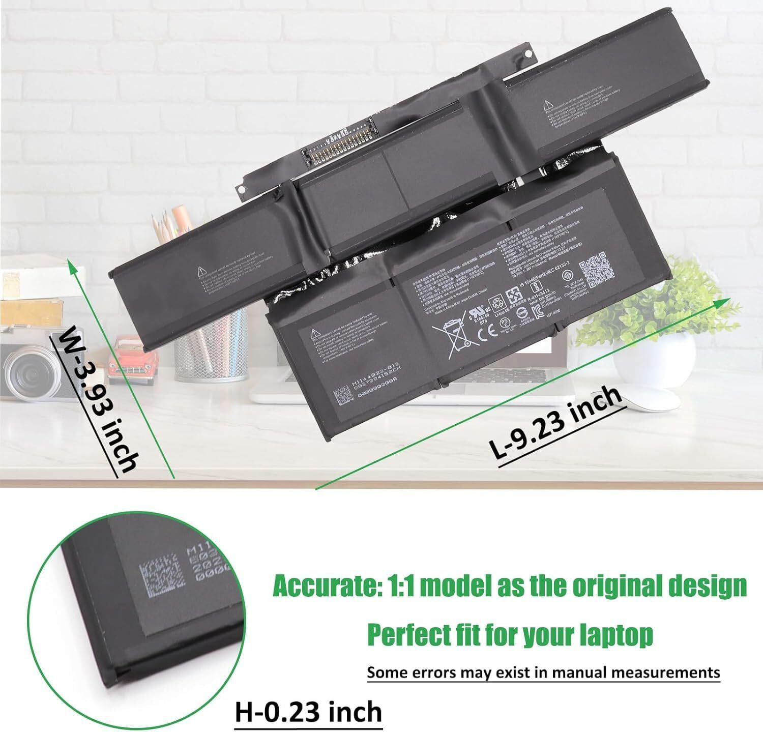 LAPPYMIND G3HTA072H The G3HTA072H battery is designed for the Microsoft Surface Laptop Studio (1st and 2nd Gen). Its alternate, equivalent part number is G3HTA071H. It operates at 11.38V with a capacity of 56.3Wh (4948mAh). 6 Cell Laptop Battery-image-47