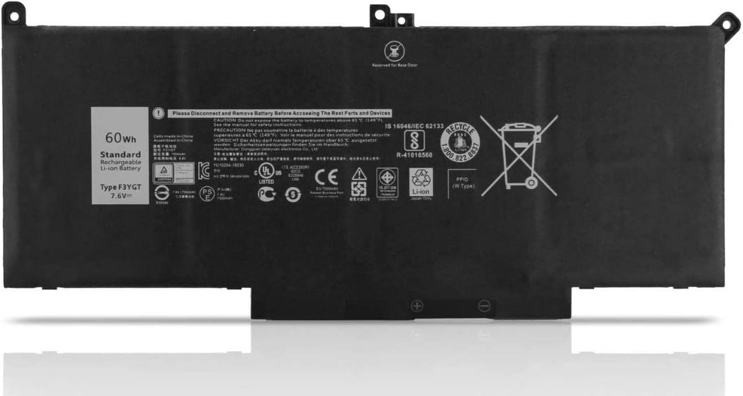 S-voice sparrow voice F3YGT 7.6V 60Wh Compatible for Dell Latitude 12 7000 7280 7290 13 7380 7390 14 7480 7490 E7280 E7480 E7290 E7380 E7390 E7490, Fits 2X39G DM3WC 0DM3WC DM6WC KG7VF 451-BBYE 453-BBCF 4 Cell Laptop Battery-picture-19