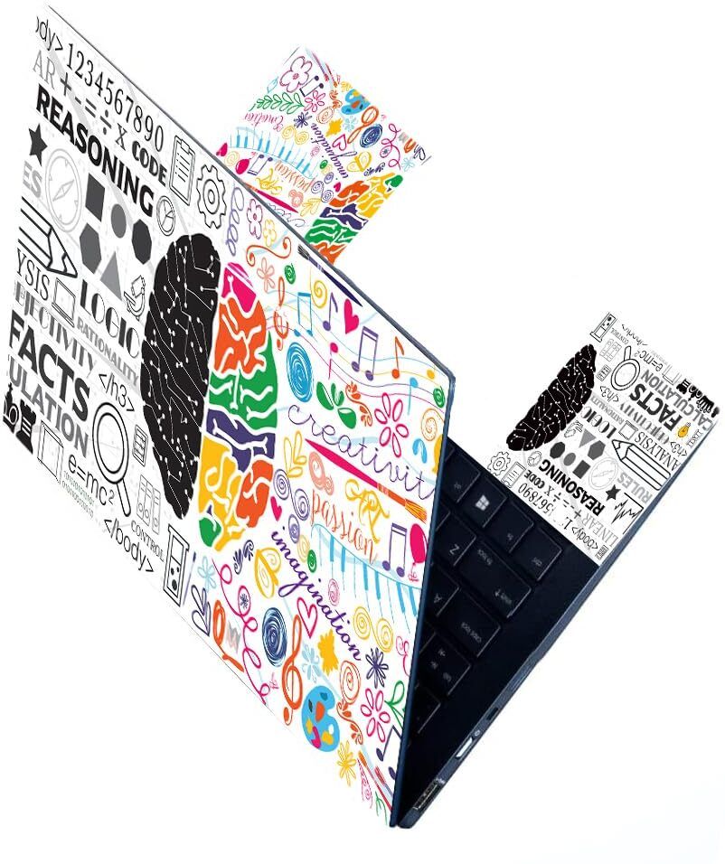 Skinny Full & Body Laptops Skin Bubble-Free HD Quality Sticker FBD_SK43_Music Brain Babble free Vinyl Laptop Decal 15.6-image-25