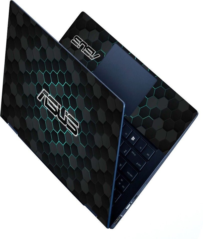 dzazner HD Printed Full Panel Laptop Skin Sticker Vinyl Fits Size Upto 15 inches No Residue, Bubble Free - Asus Black Honeycomb Self Adhesive Vinyl Reusable Laptop Skin Compatible for 15.6 inch-image-27