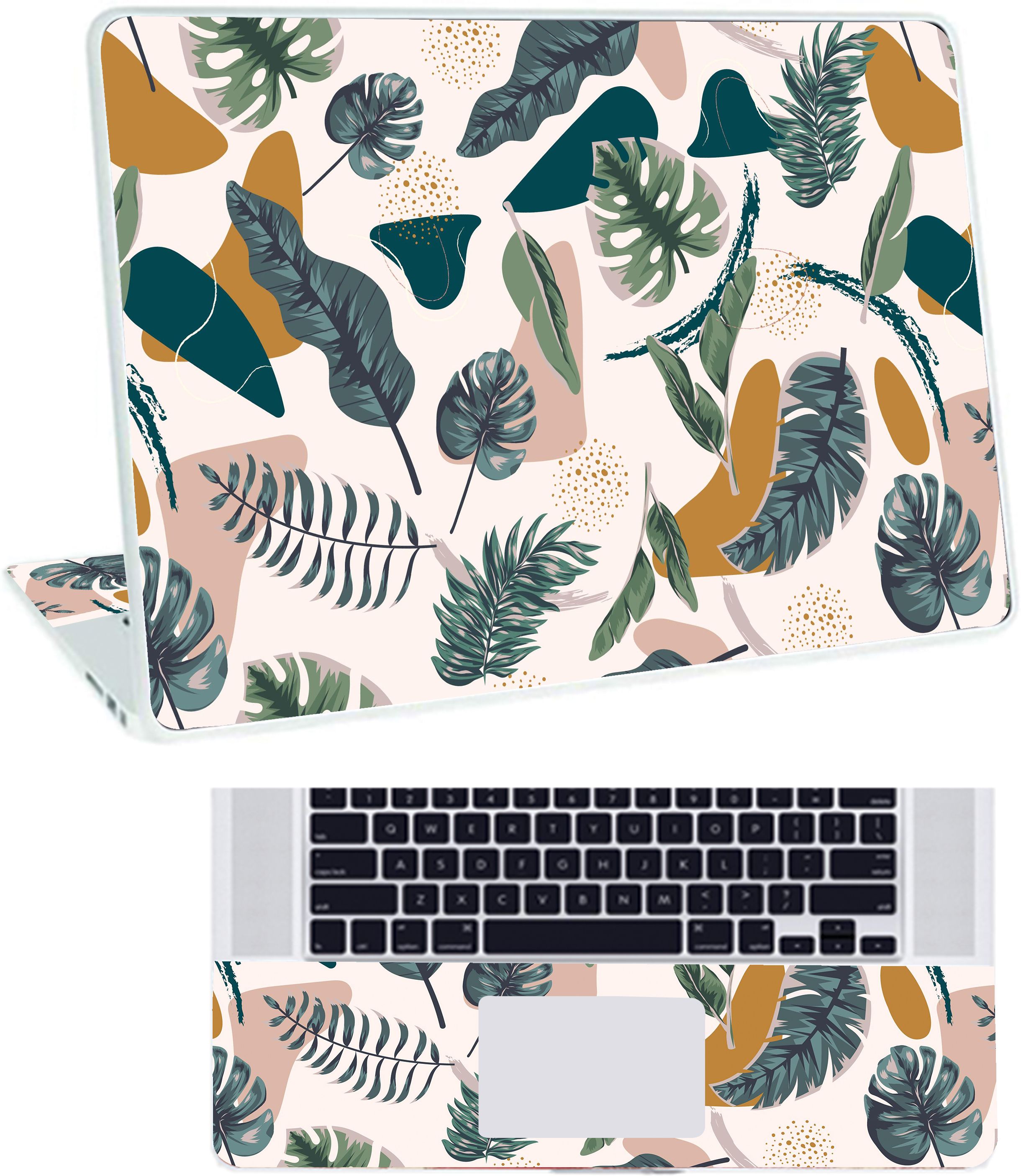 Inkykart Floral D34 Top+Wrist Pad Vinyl Laptop Skin/Sticker/Cover vinyl Laptop Decal 15.6-image-21