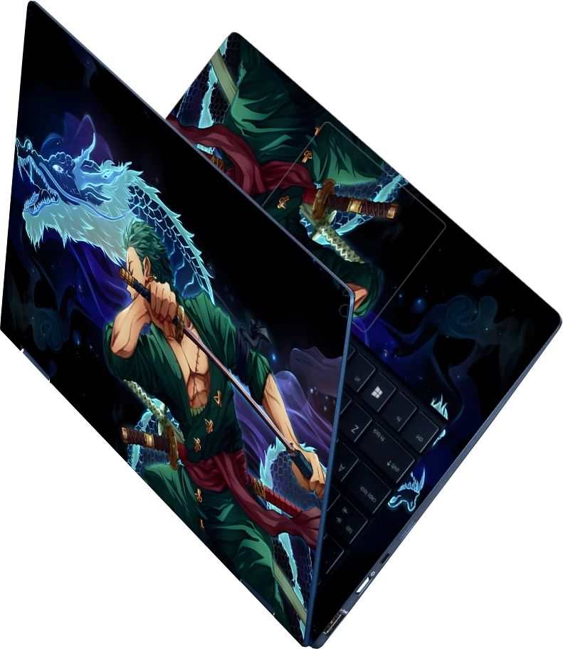 Flipkart SmartBuy Full Body Laptop Skin Sticker - Roronoa Zoro Dragon Self Adhesive Vinyl Laptop Decal 15.6-image-29
