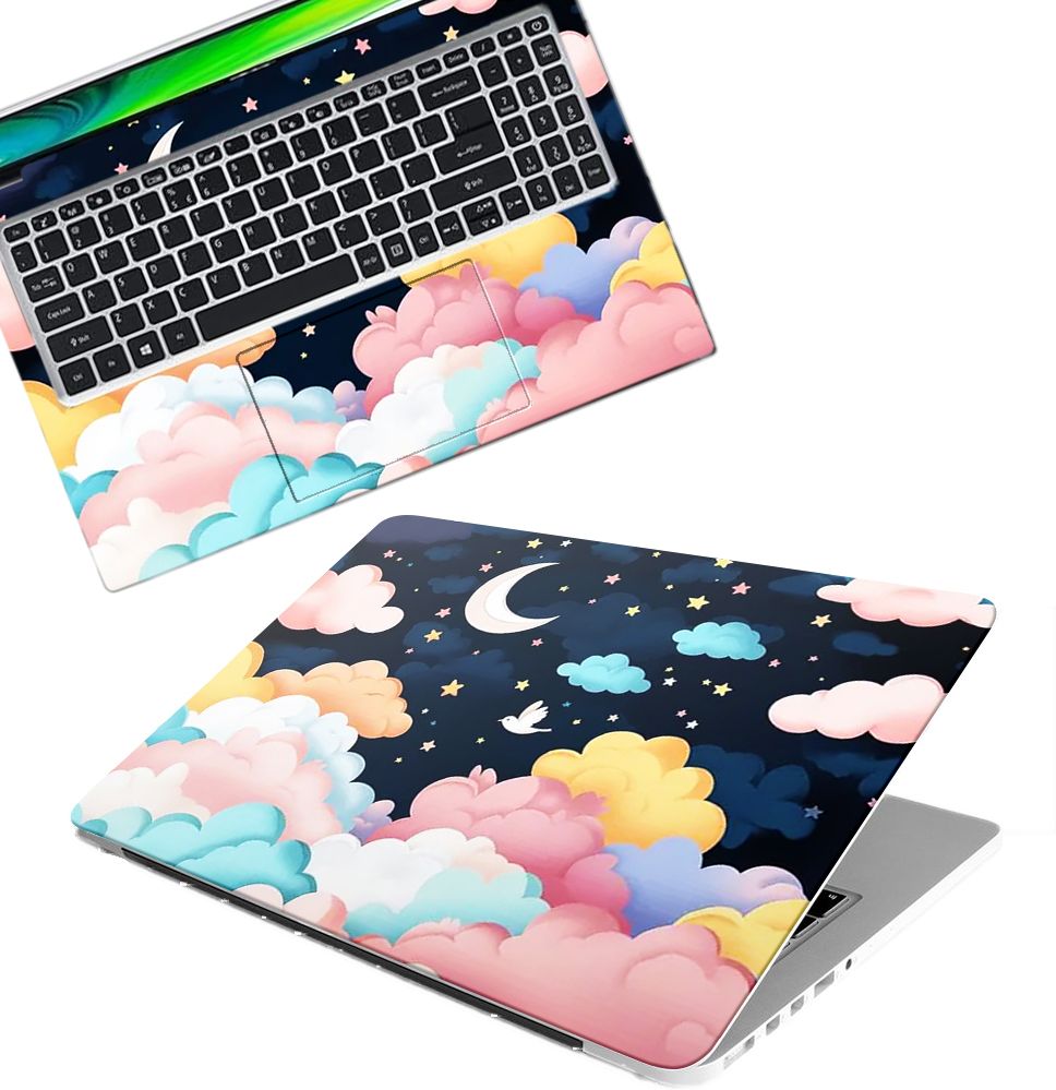 Inkykart Full Body Floral 50 Laptop Skin Sticker HD Quality Upto 15.6 For All Laptops Vinyl Laptop Decal 15.6-image-28