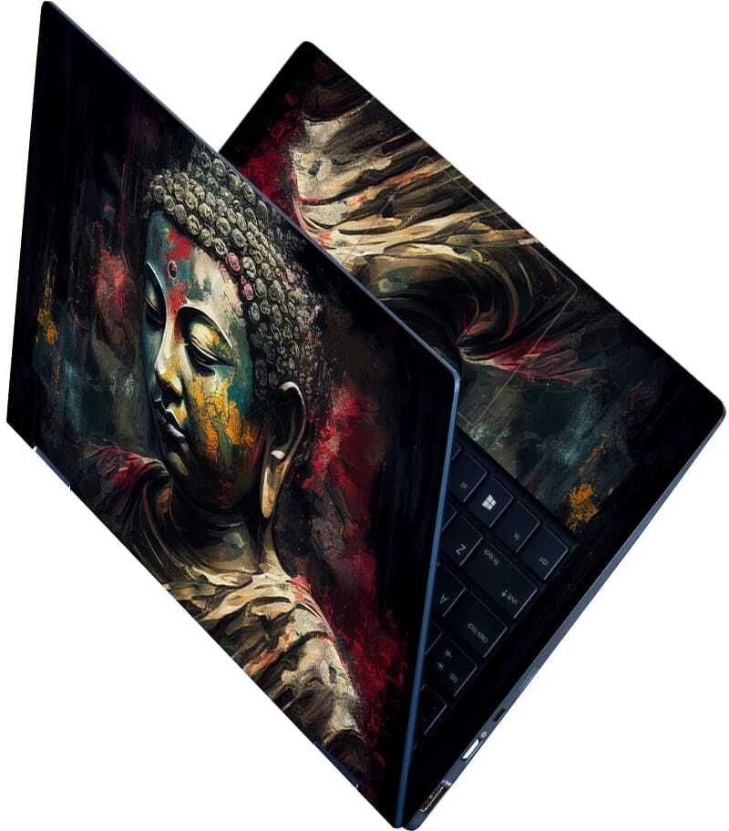 Flipkart SmartBuy Full Body Laptop Skin for Laptops Upto 15.6 Inch - Buddha Enlightenment Art HD Sticker No Residue Removable Self Adhesive Vinyl Laptop Decal 15.6-image-31