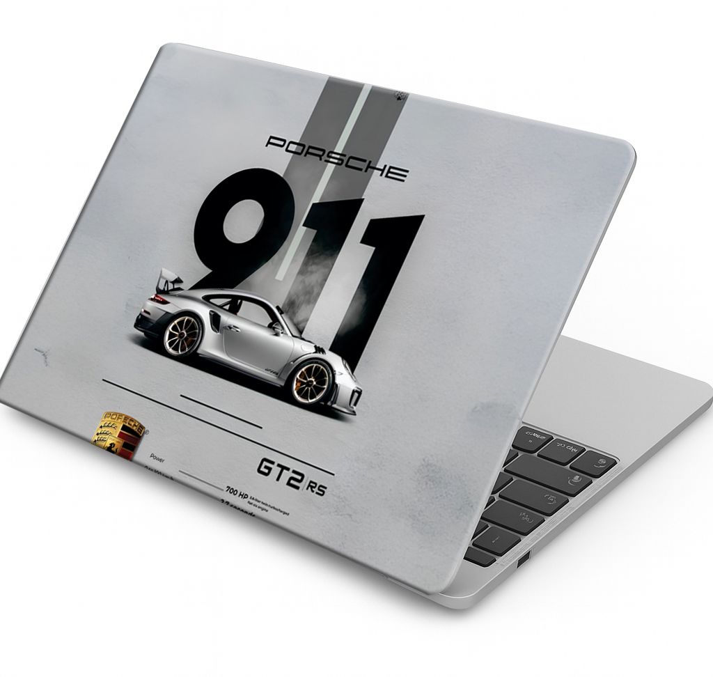 TYUSO RACING CAR SKINN PORSCHE Vinyl Wrap – Premium Matte Finish, Scratch Resistant & Waterproof Laptop Skin Compatible for 15.6 inch-image-43