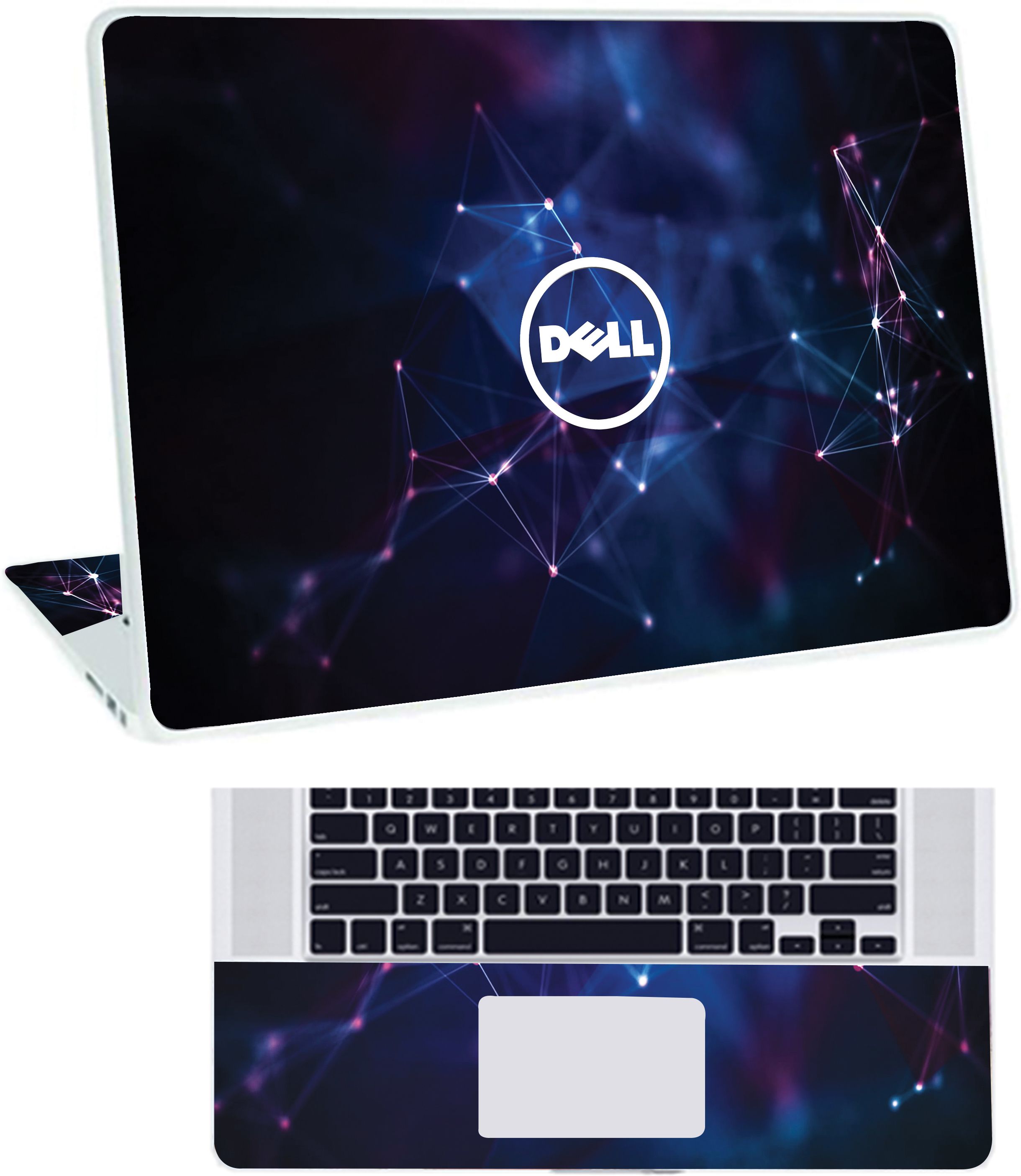 Inkykart Pattern D3 Top+Wrist Pad Vinyl Laptop Skin/Sticker/Cover vinyl Laptop Decal 17.3