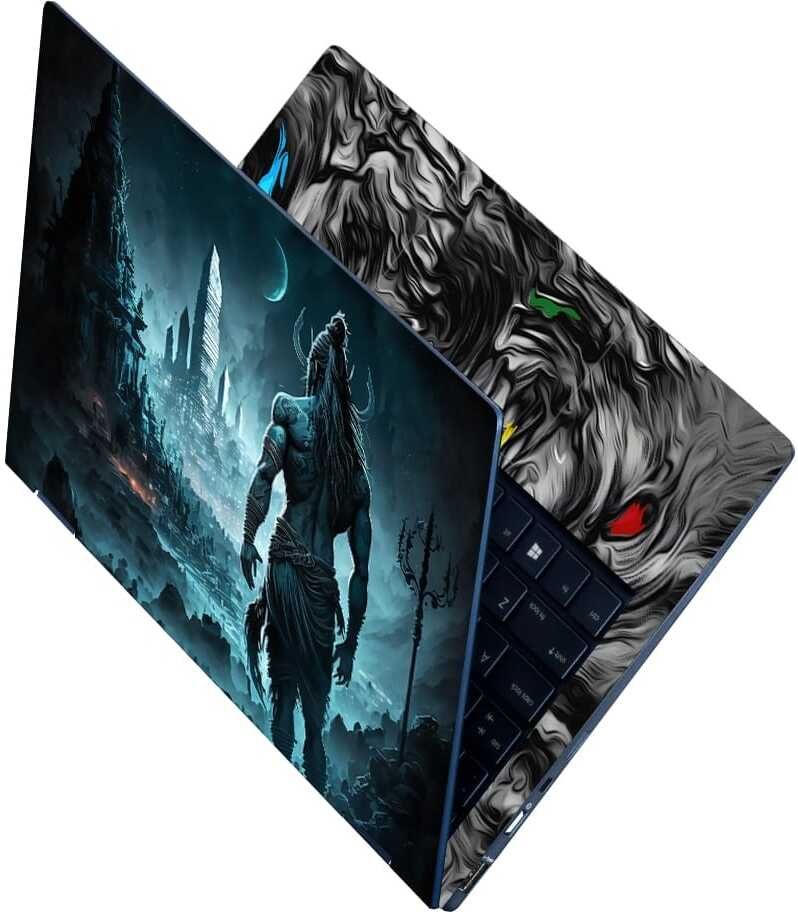 Flipkart SmartBuy Full Body Laptop Skin Sticker - Lord Shiva 3D Back Pose Self Adhesive Vinyl Laptop Decal 15.6-image-6