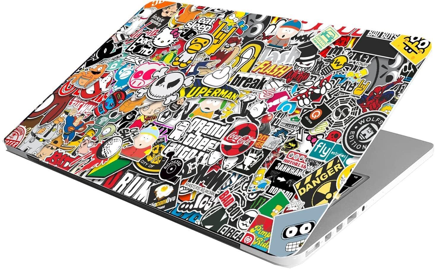 WALLTON Laptop Skin Quality Sticker for Laptops Upto 15.6"_Back Skin_23 Material Self Adhesive Vinyl Laptop Decal 15.6-image-41