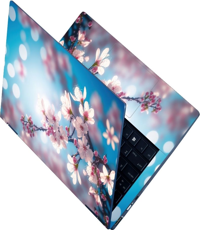 Anweshas Full Body Laptop Skin Sticker - Floral Flower Spring Abstract Self Adhesive Vinyl Laptop Decal 15.6-image-30