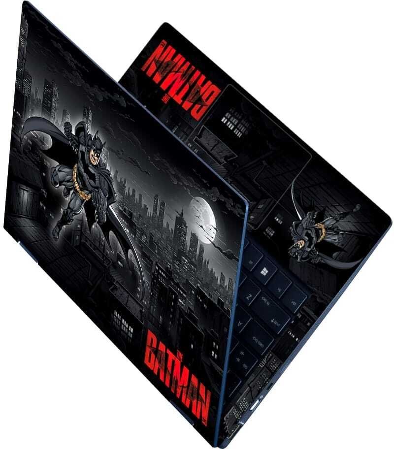 Flipkart SmartBuy Full Body Laptop Skin for Laptops Upto 15.6 Inch - Batman Gotham City View HD Sticker No Residue Removable Self Adhesive Vinyl Laptop Decal 15.6