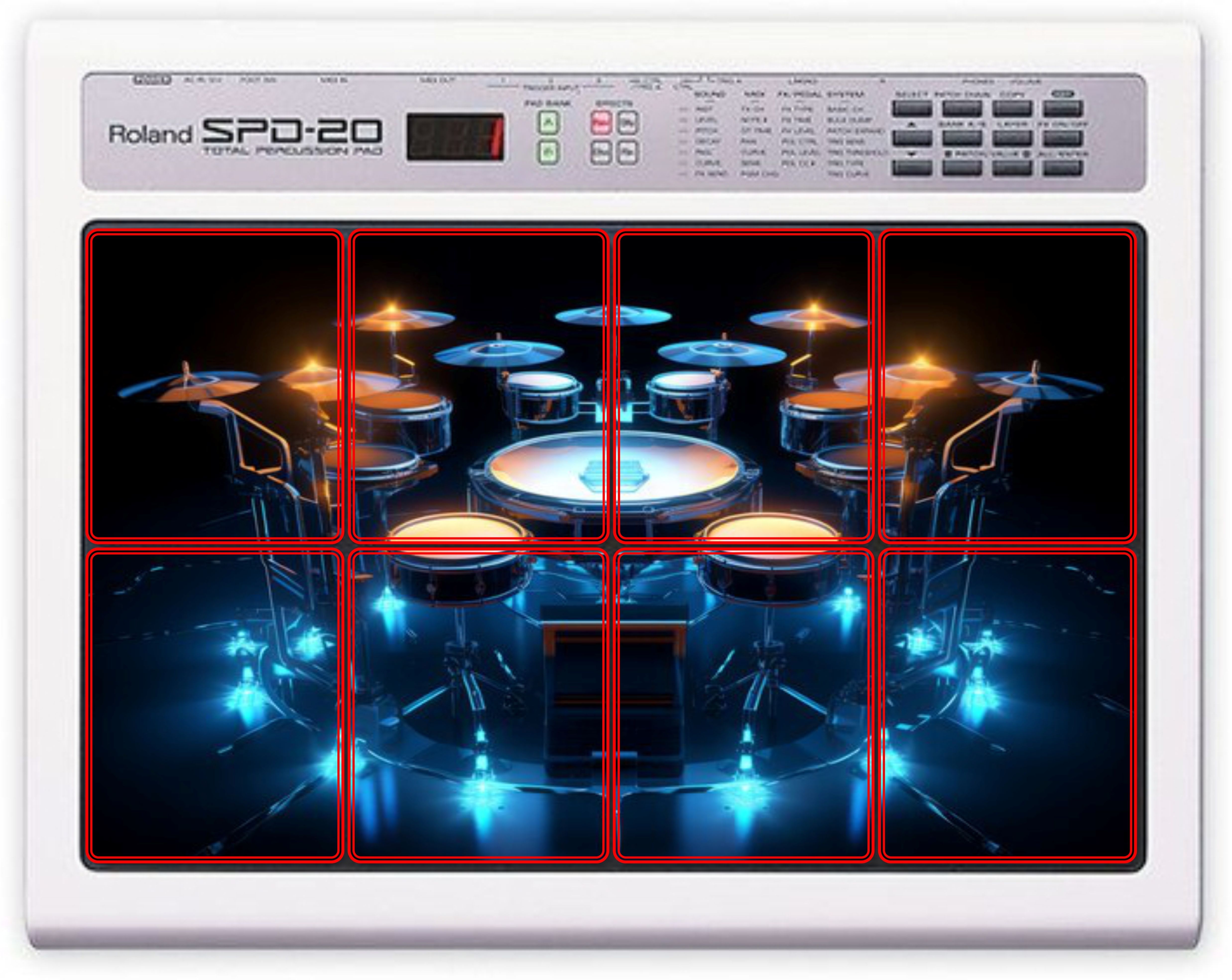 Rhythm Pro Drum Set Vinyl Stickers 8pcs Roland Octapad SPD-20/SPD-11/SPD-8. (P) VINYL Laptop Decal 8-image-3