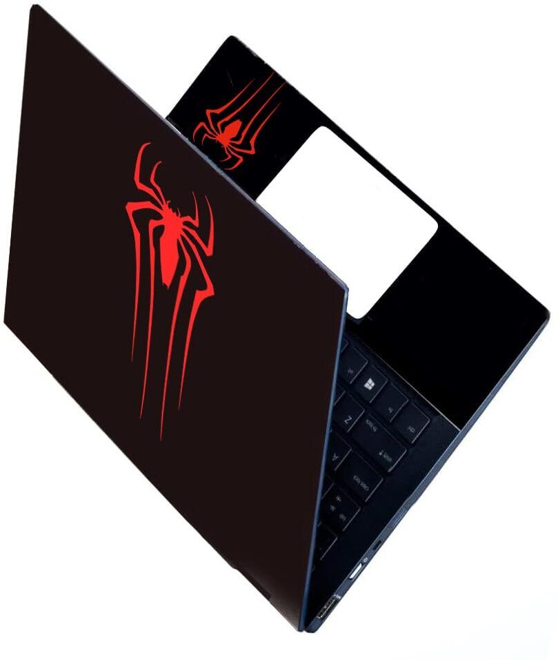 Skinny Full Laptops Skin Bubble-Free HD Quality Sticker FBD_SK-48_Spider man Logo Babble free Vinyl Reusable Laptop Skin Compatible for 15.6 inch-image-33