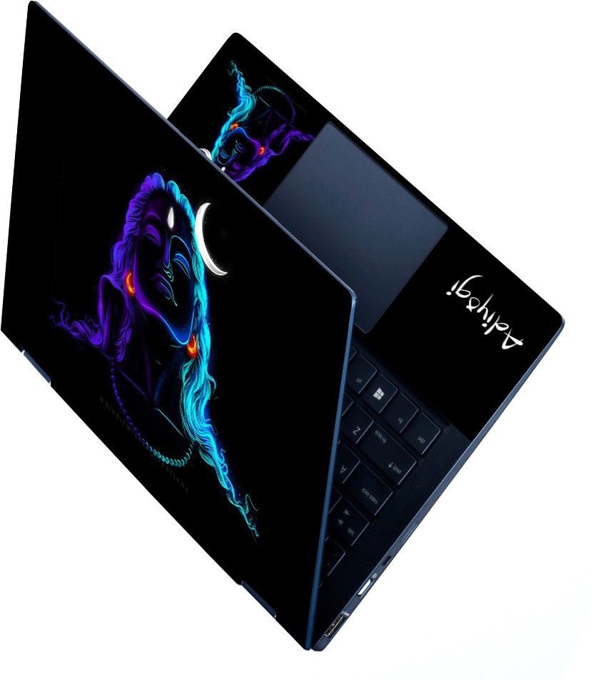 Full Panel Laptop Skin Decal Sticker Vinyl Fits Size Upto 15.6 inches - Adiyogi Line Art Self Adhesive Vinyl Laptop Decal 15.6-image-43
