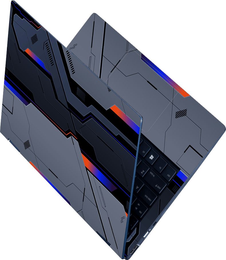 Anweshas Full Body Laptop Skin Sticker - Modern Technology Cyberpunk Style Self Adhesive Vinyl Reusable Laptop Skin Compatible for 15.6 inch-image-28