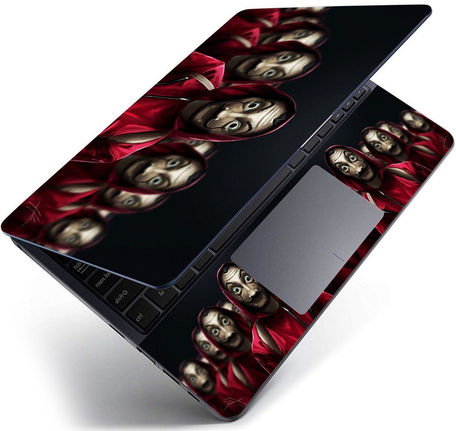 POINT ART HQ Laptop Skin Decal Sticker Vinyl Bubble Free � Money Heist Vinyl Laptop Decal 15.6-image-1