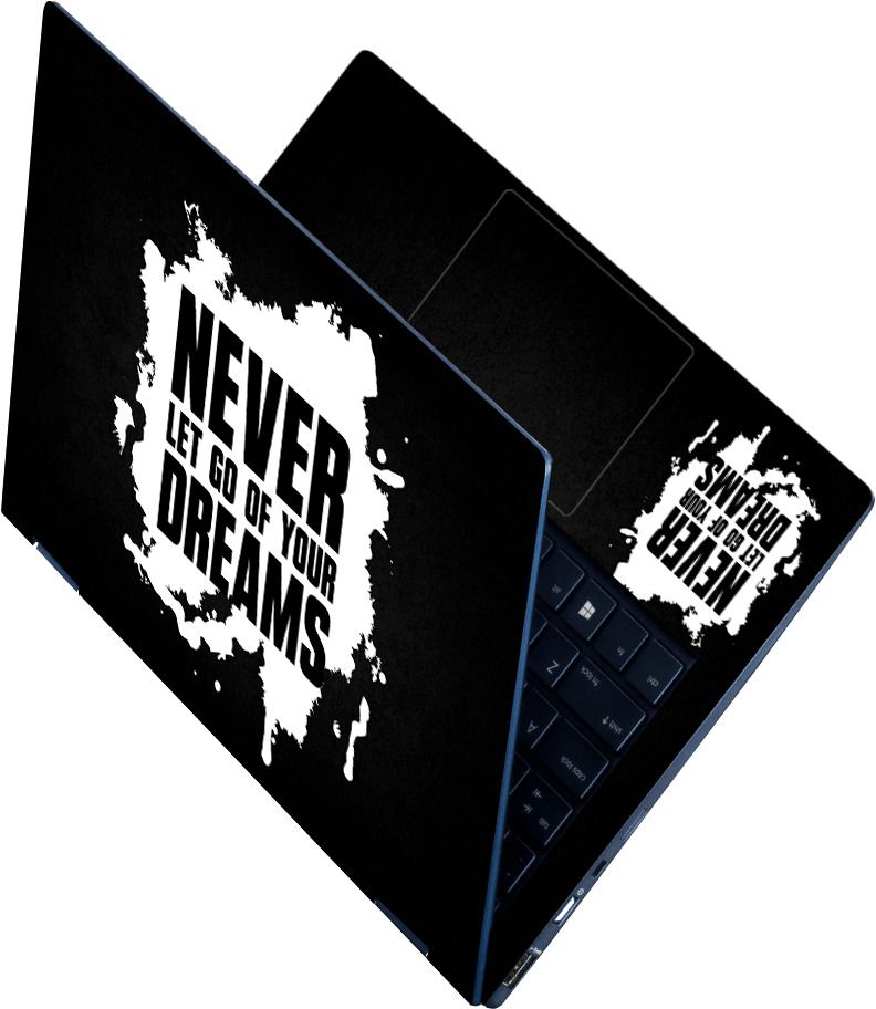 Flipkart SmartBuy Full Body Laptop Skin Sticker - Dreams White Black Self Adhesive Vinyl Laptop Decal 15.6-image-18