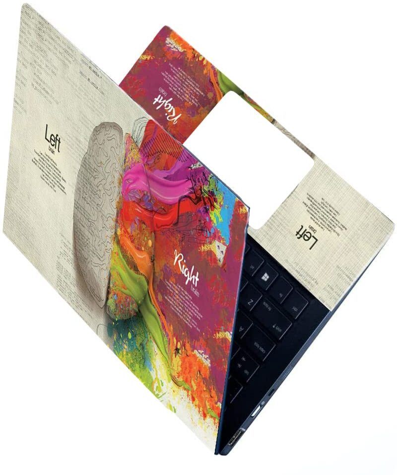 Skinny Full & Body Laptops Skin Bubble-Free HD Quality Sticker FBD_SK14_Left Right Bain Babble free Vinyl Laptop Decal 15.6