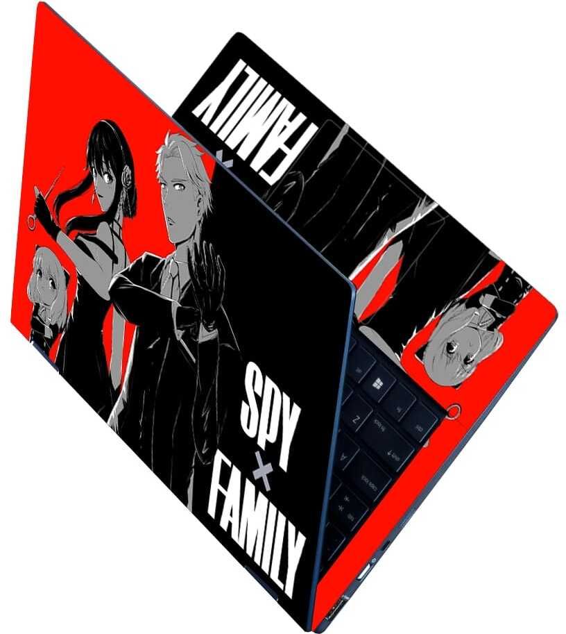 Flipkart SmartBuy Full Body Laptop Skin Sticker - Anime Spy x Family Loid Forger Self Adhesive Vinyl Laptop Skin Compatible for 15.6 inch-image-32