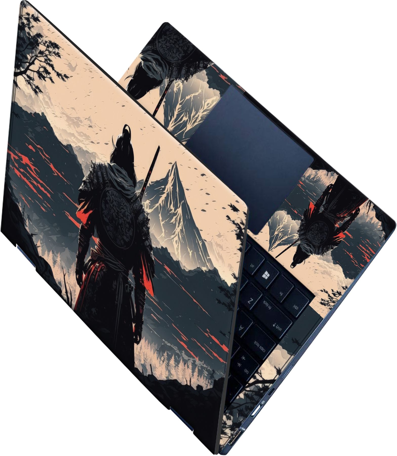 SCOTLON All Panel_Samurai warrior with sword_Premium Laptop Skin Vinyl Laptop Skin Compatible for 15.6 inch-picture-51