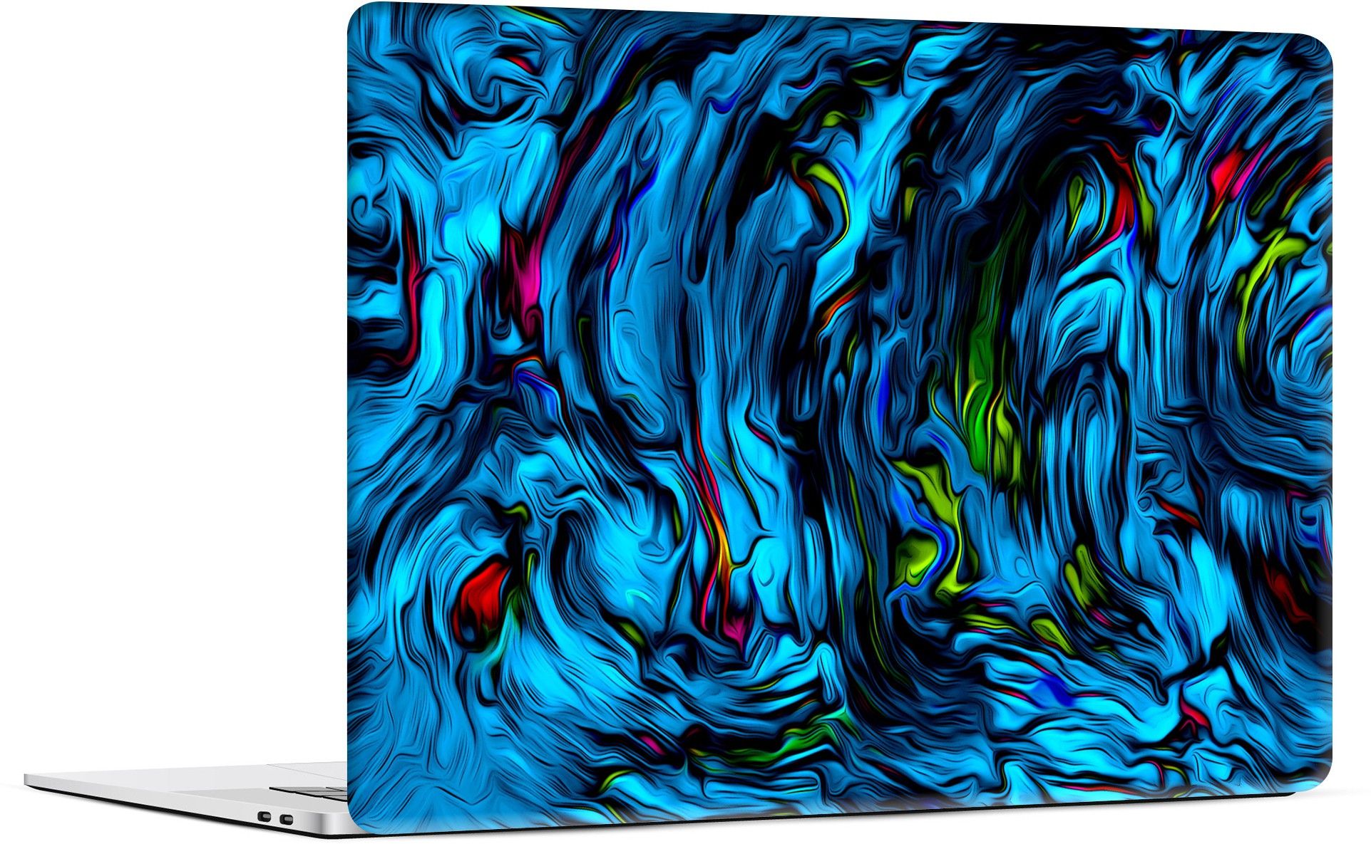 STICKER PRO Universal Laptop Skin Sticker with Extra Protective Layer - Abstract Blue Design Premium PVC Self Adhesive Vinyl Laptop Skin Compatible for 15.6 inch-picture-17