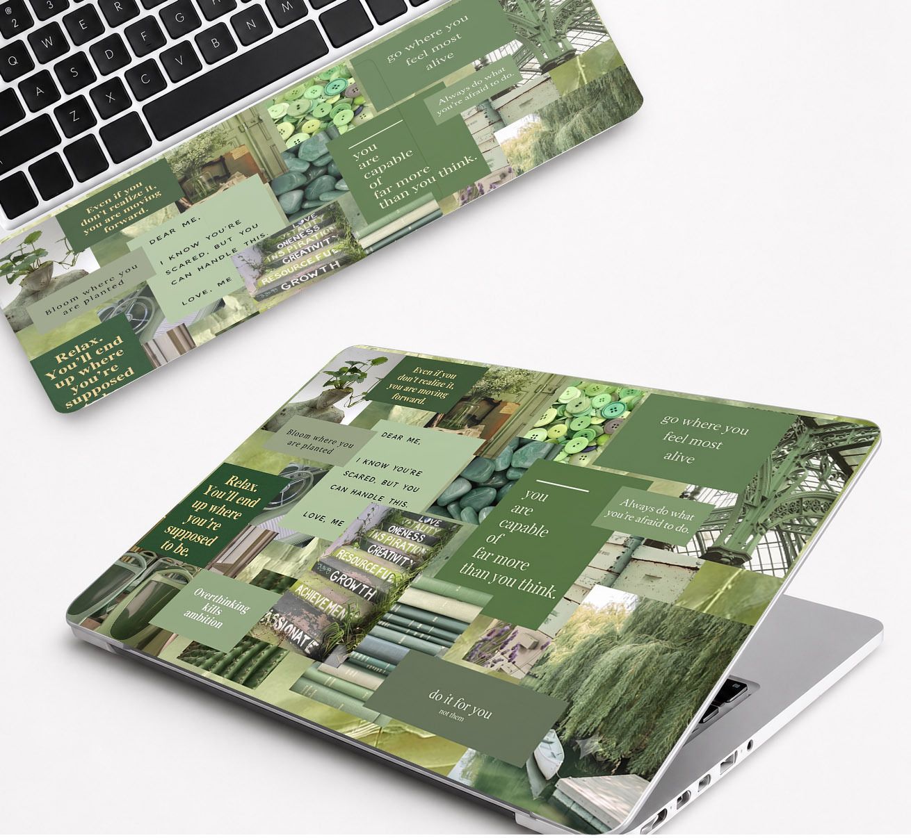 WRAPPING MANIA Aesthetic Collage 10 Vinyl Reusable Laptop Skin Compatible for 15.6 inch-image-39
