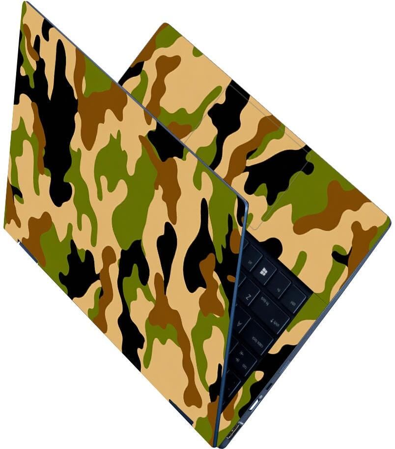 Flipkart SmartBuy Premium HD UV Full Body Laptop Skin Sticker - Camouflage Classic Woodland Self Adhesive Vinyl Laptop Skin Compatible for 15.6 inch-image-40