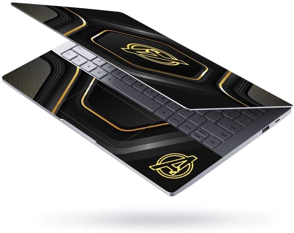 Flipkart SmartBuy Combo of Full Body Laptop Skin and Mouse Pad - Avengers Gold Black Logo No Residue Removable Self Adhesive Vinyl Reusable Laptop Skin Compatible for 15.6 inch-image-4