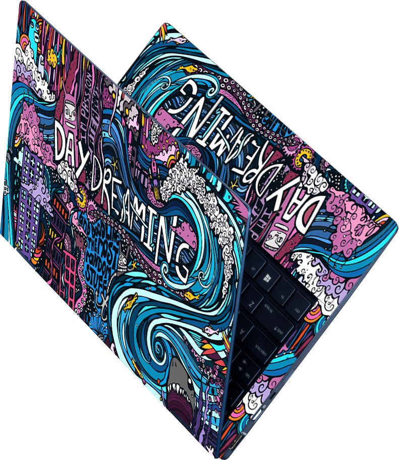 Flipkart SmartBuy Full Body Laptop Skin Sticker - Day Dreaming Self Adhesive Vinyl Laptop Skin Compatible for 15.6 inch-image-36