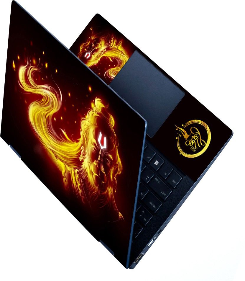 Full Panel Laptop Skin Decal Sticker Fits Size Upto 15.6 inches - Lord Hanuman Line Art Self Adhesive Vinyl Laptop Decal 15.6-image-42