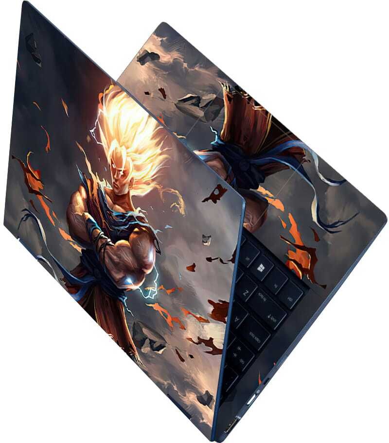Techfit Full Body Laptop Skin Fits Size Upto 15.6 Inches - Goku Dragon Ball Z Self Adhesive Vinyl Laptop Decal 15.6-image-26