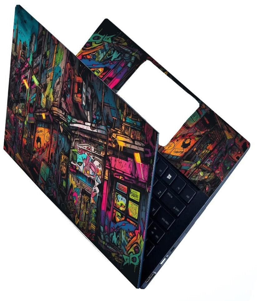 Skinny Laptop Skin Quality Sticker for Laptops Upto 15.6"_FBD_51 Self Adhesive Vinyl Reusable Laptop Skin Compatible for 15.6 inch-image-47