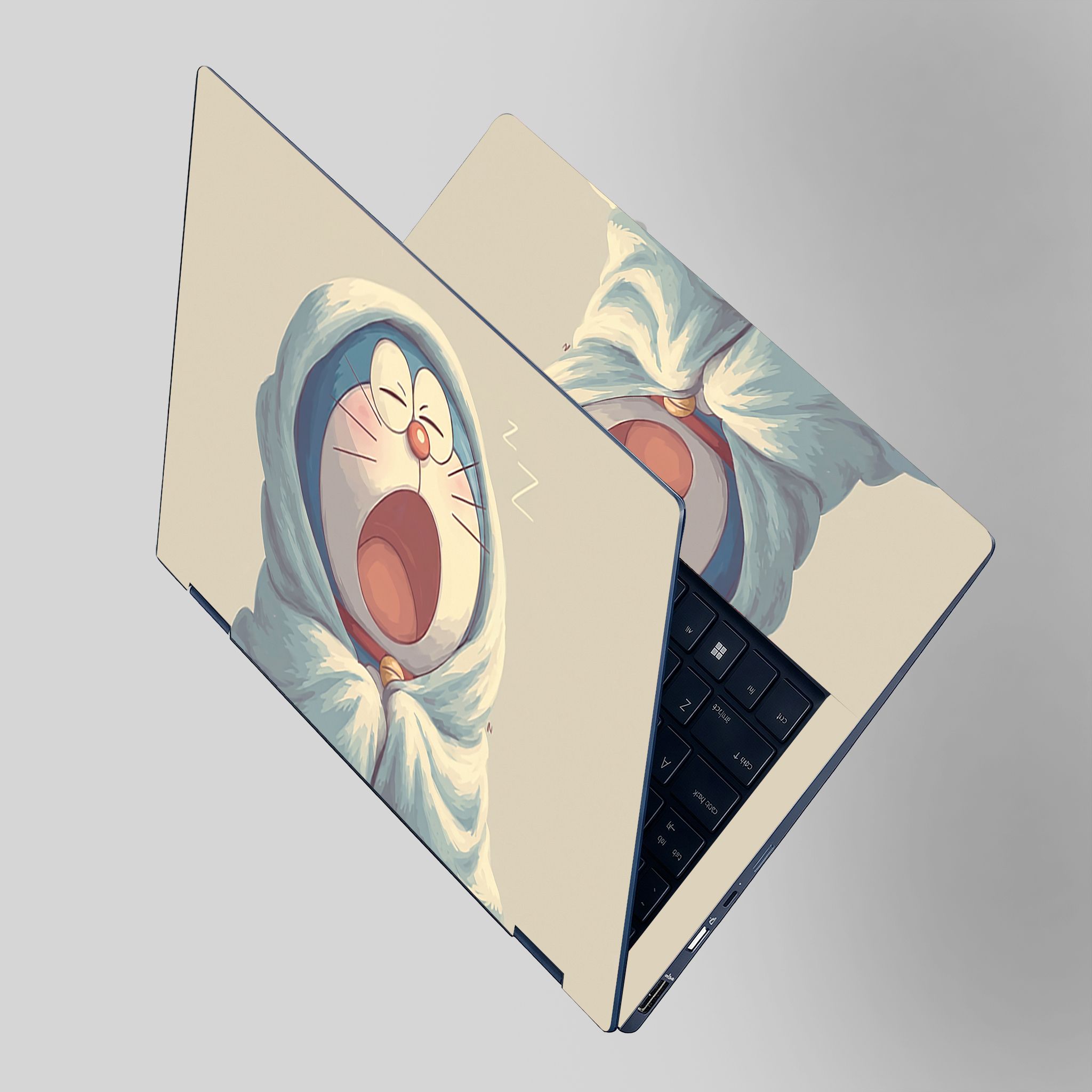 DesignDukan LAZY DOREMON VINYL Laptop Skin Compatible for 15.6 inch-image-21