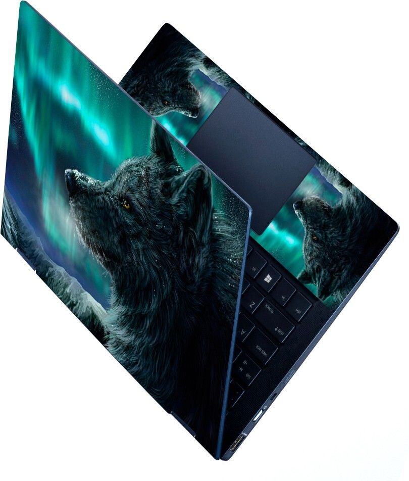 dzazner HD Printed Full Panel Laptop Skin Sticker Vinyl Fits Size Upto 15 inches No Residue, Bubble Free - Wolf Art Self Adhesive Vinyl Laptop Decal 15.6-image-22