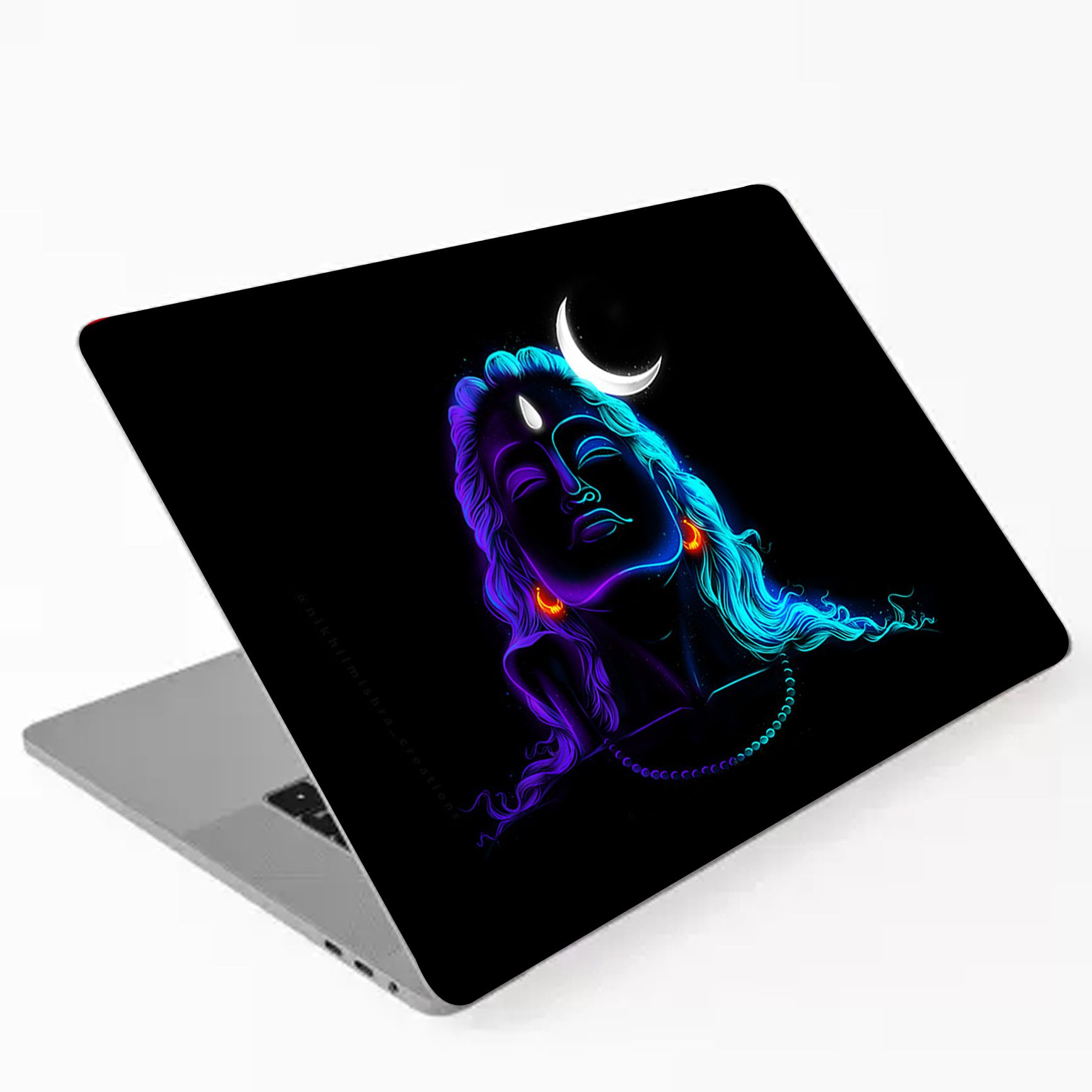 VI COLLECTIONS aadiyogi in blue vinyl with matte lamination Laptop Decal 15.6-picture-32