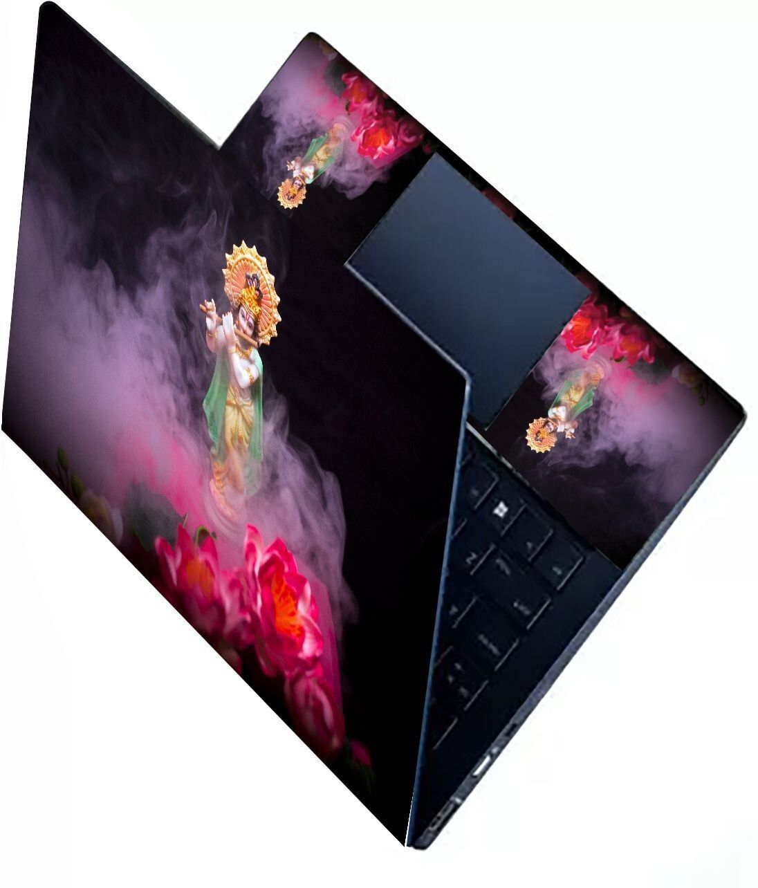 PALMETO Full Vinyl Skin/Sticker for Top and Palmrest Portion of Laptop Krishna flute Vinyl Laptop Skin Compatible for 15.6 inch-picture-32