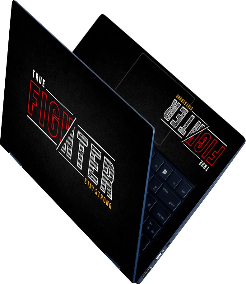 Flipkart SmartBuy Full Body Laptop Skin Sticker - True Fighter Stay Strong Self Adhesive Vinyl Laptop Skin Compatible for 15.6 inch-image-36