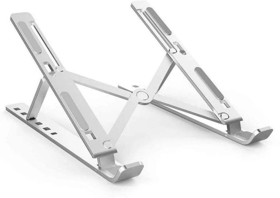 Comfortinglives Laptop Stand for Office Table Aluminium Portable Laptop Holder Laptop Stand for Office Table Aluminium Laptop Stand with Adjustable Height Compatible with Universal Laptops-image-20