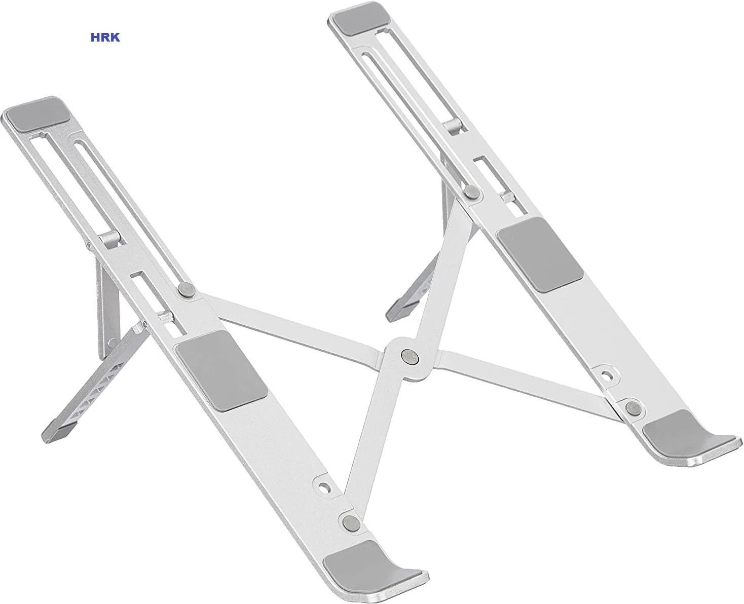 Just Take Aluminium Portable Notebook Holder Adjustable Foldable Ventilated Desk Tablet Laptop Stand for New Apple MacBook Pro Air and ASUS Samsung HP Dell Acer Aluminium Desk Stand Laptop Stand with Adjustable Height Compatible with Universal Laptops-image-12