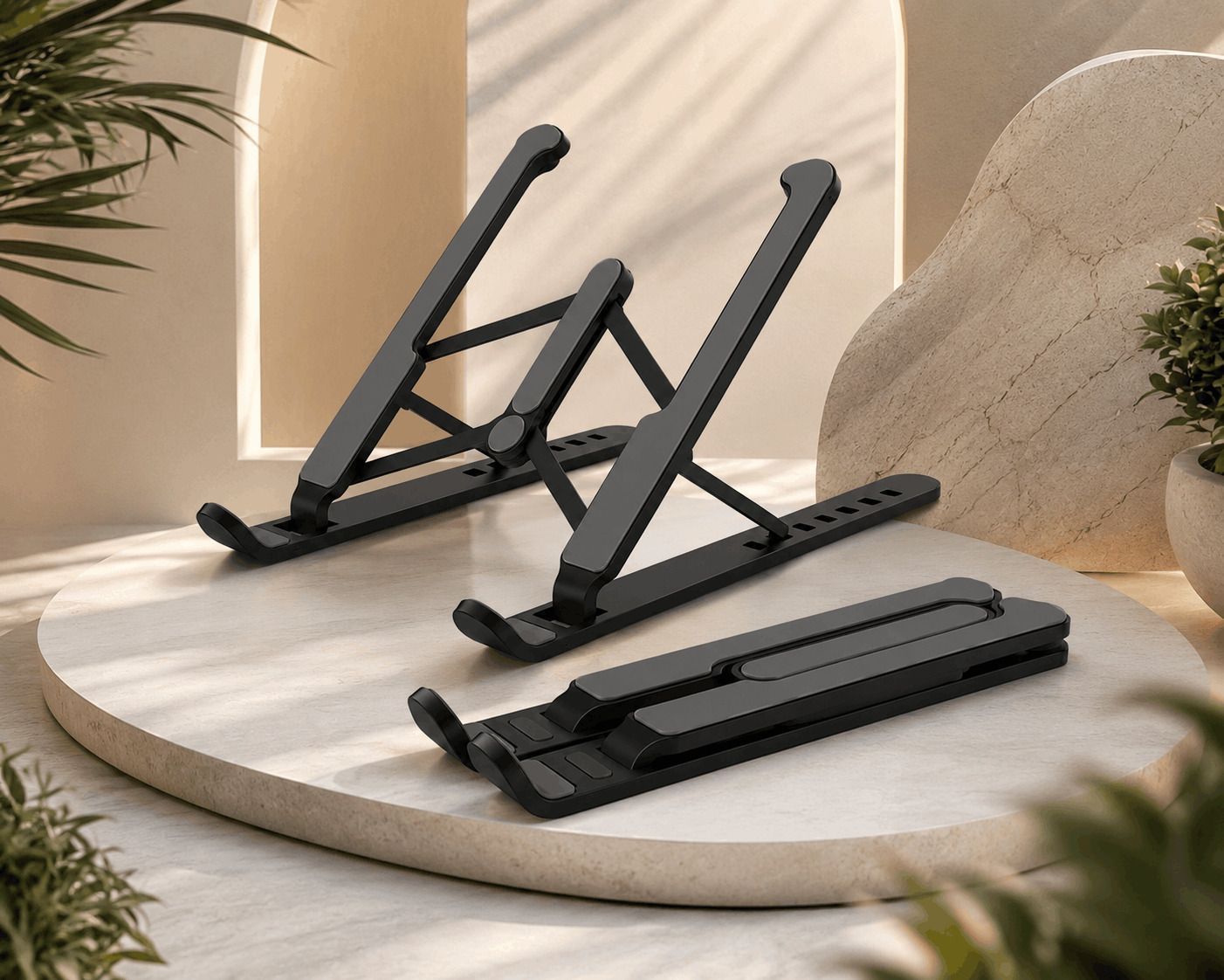 EMPIREOFRAWANA Adjustable angle and Foldable silver Laptop Desk Stand EOR-021.9 Aluminium, Stainless Steel Laptop Stand with Adjustable Height Compatible with Universal, 26 - 35 cm Laptops-image-24