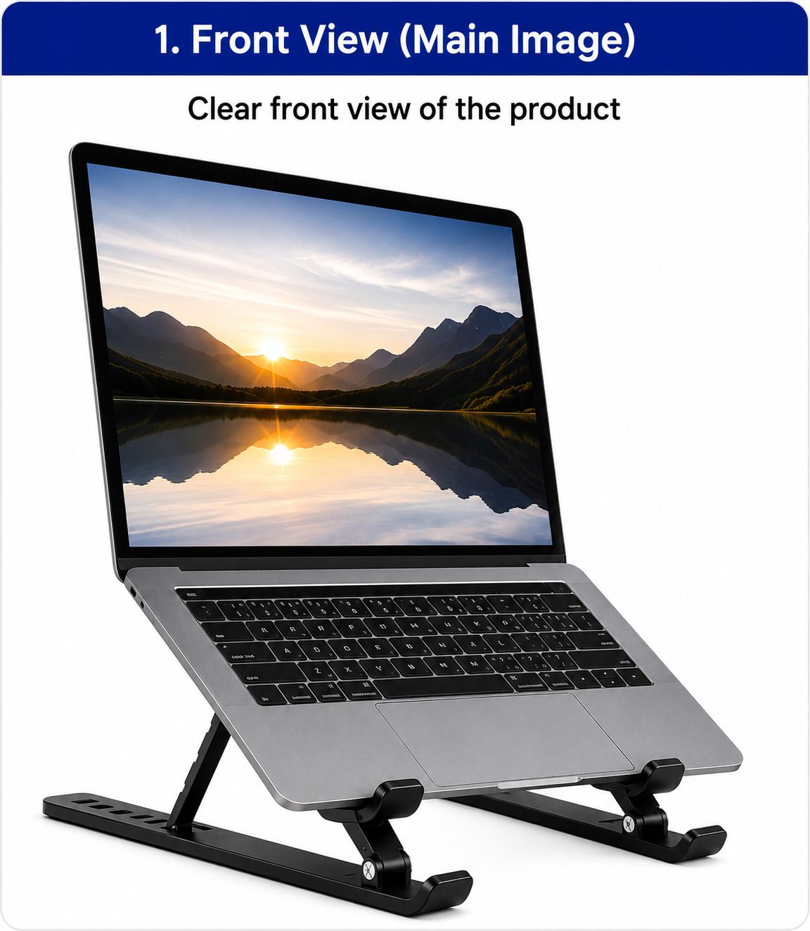 jpmetal Foldable Laptop Stand JPM-LS-001 Aluminium Laptop Stand with Adjustable Height Compatible with Universal Laptops-image-16
