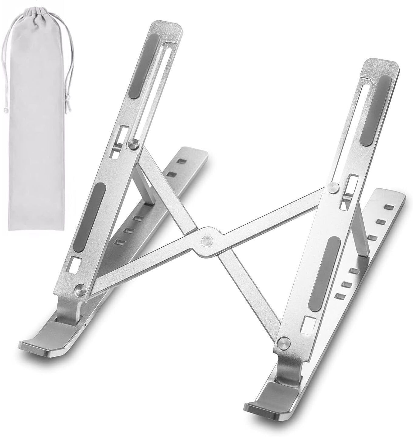Viktarma Royal Packer Aluminum Foldable Laptop Stand for Desk & Table Aluminium Royal Packer Aluminum Foldable Laptop Stand for Desk & Table Aluminium Stainless Steel Rotatable Laptop Stand with Adjustable Height Compatible with 36 - 39cm Laptops-image-34