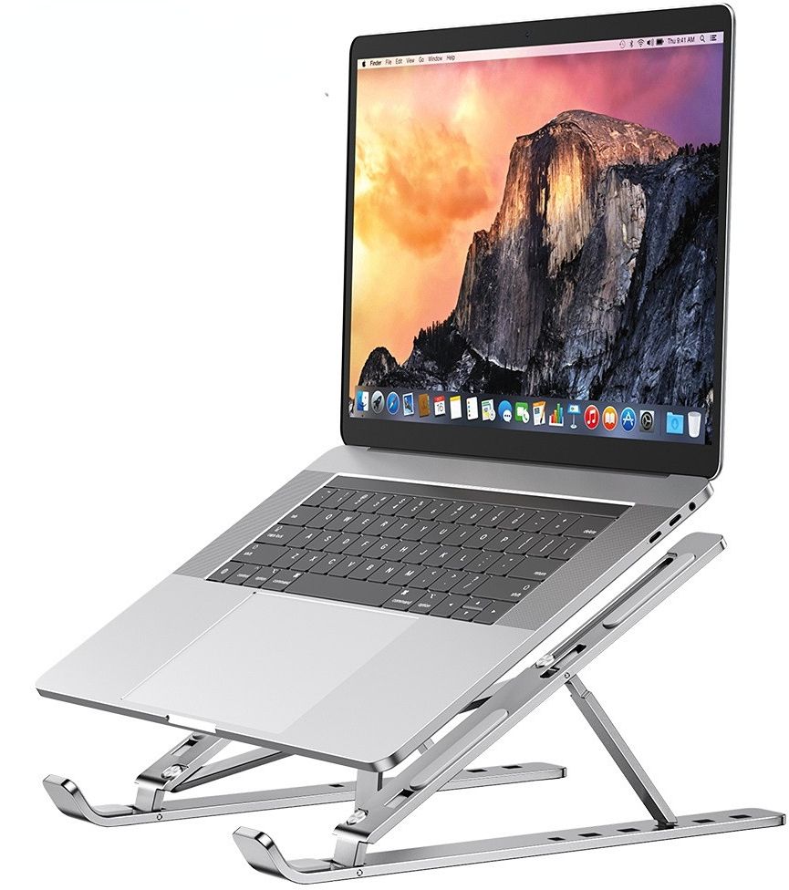 freedomall 6-Angle Adjustable Laptop Stand & Tablet Holder ErgoFold Pro ZEN-ALS-001 Aluminium Floor and Desk Stand Laptop Stand with Adjustable Height Compatible with 40 - 44cm Laptops-picture-27